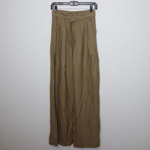 Nasty Gal Olive Wide Leg Trousers Size 2